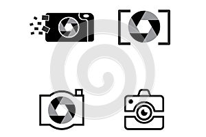 Camera photography vector logo