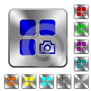 Camera plugin rounded square steel buttons photo