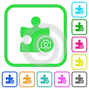 Camera plugin vivid colored flat icons icons