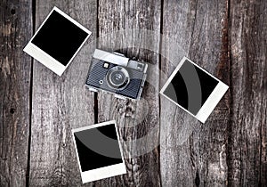 Camera and polaroid photos