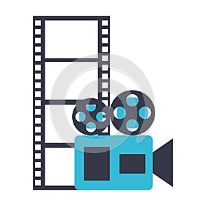 Camera projector and reel strip production movie film