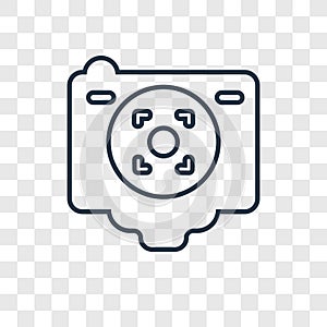 Camera Screen concept vector linear icon on transparent