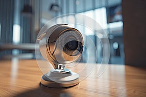 Camera security modern house. Generate Ai