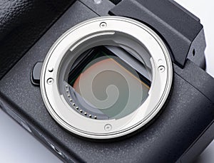 Camera sensor CCD or Cmos closeup