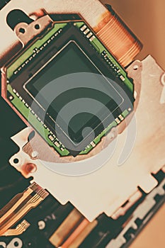 Camera sensor matrix close up