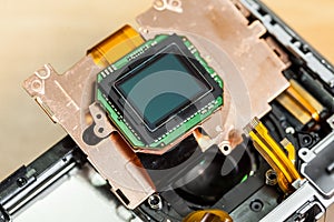 Camera sensor matrix close up