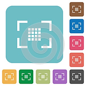 Camera sensor settings rounded square flat icons
