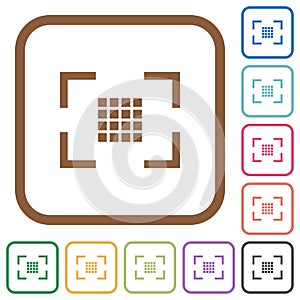 Camera sensor settings simple icons