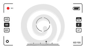 Camera settings, focus and photo information