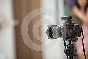 camera show viewfinder image catch motion in interview or broadcast wedding ceremony, catch feeling, stopped motion in best memori photo