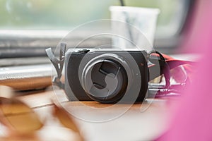 Camera on a table