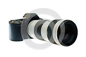 Camera with a telephoto lens