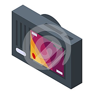 Camera thermal imager icon, isometric style