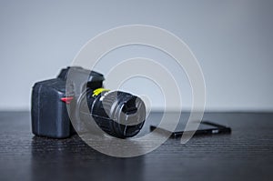 A camera toy with a memory card