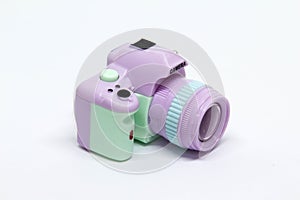 Camera toy on white background