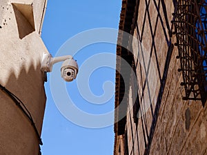 Camera at Transito Synagogue in Toledo, Castile La Mancha, Spain. photo