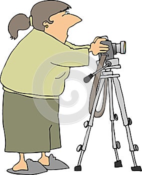 Camera on a tripod