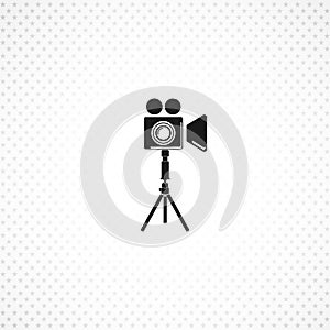 Camera tripod isolated solid icon