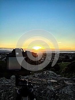 Tripod Sunset Camera