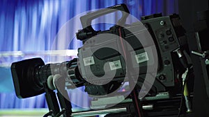 Camera in tv studio during tv recording