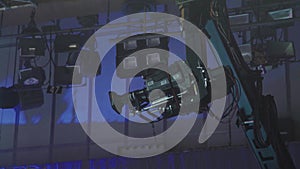 Camera in tv studio during tv recording