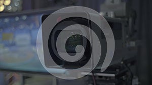 Camera in tv studio during tv recording