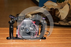 Camera in the underwater housings tools for marine research