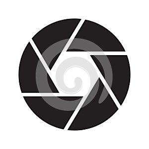 Camera glyph flat vector icon