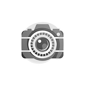 Camera vector illustration. good for camera icon, photography, or videography industry. simple gradient with grey color style