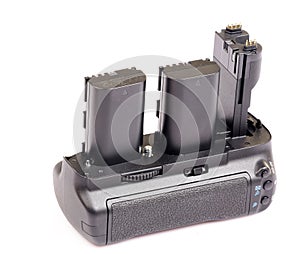 Camera vertical grip and batteries