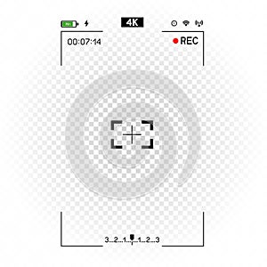 Camera vertical viewfinder template