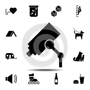Camera, video icon. Simple glyph, flat vector element of universal icons set for UI and UX, website or mobile application