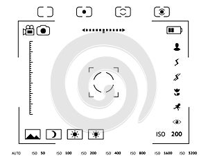 Camera viewfinder display