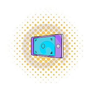 Camera viewfinder icon, comics style