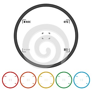 Camera viewfinder rec background vector