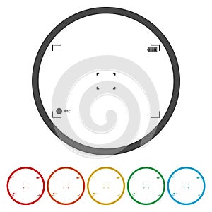 Camera viewfinder rec vector icon