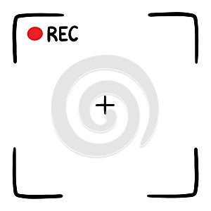 Camera viewfinder, screen.