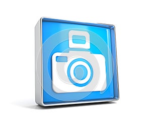 Camera - web button isolated on white background