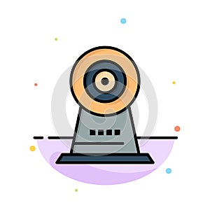 Camera, Webcam, Security, Hotel Abstract Flat Color Icon Template