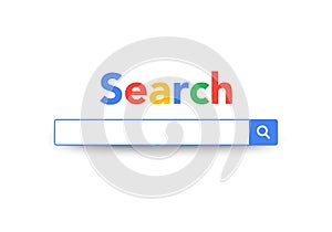 Vector Element Google Search Bar Service Design, Search Machine Engine, UI Browser Template photo