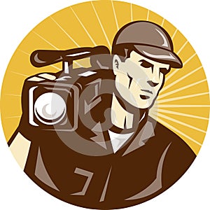 Cameraman film crew camera