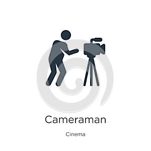 Cameraman icon vector. Trendy flat cameraman icon from cinema collection isolated on white background. Vector illustration can be