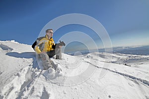 Cameraman on mountain
