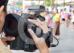 Cameraman recording video