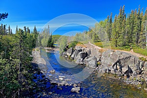 Cameron River above Falls on Canadian Shield, Hidden Lake Territorial Park, Northwest Territories photo