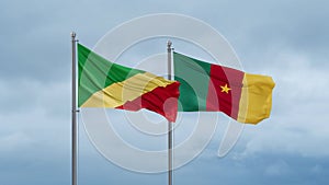 Cameroon and Congo-Brazzaville flags