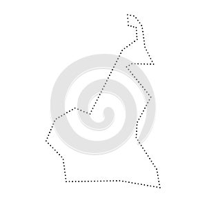 Cameroon dotted outline vector map