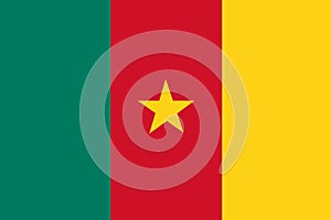 Cameroon flag vector.Illustration of Cameroon flag