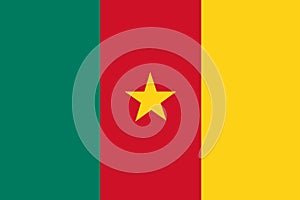 Cameroon flag vector.Illustration of Cameroon flag photo