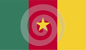 Cameroon Flag Vector Illustration EPS